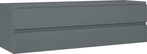 Mexen Orio 160 cm bathroom cabinet, 2 drawers, matte graphite - 91A10-16047-2-BFF66