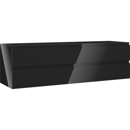 Mexen Orio bathroom cabinet under-sink 160 cm, 2 drawers, black gloss - 91A10-16047-2-BFF70