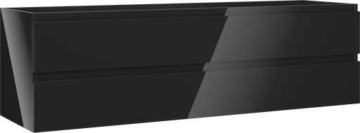 Mexen Orio bathroom cabinet for washbasin 160 cm, 2 drawers, black gloss - 91A10-16047-2-BFF70