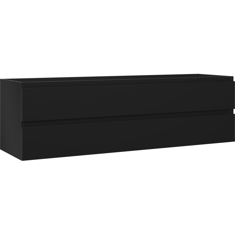 Mexen Orio bathroom cabinet for under-washbasin 160 cm, 2 drawers, black matte - 91A10-16047-2-BFF71
