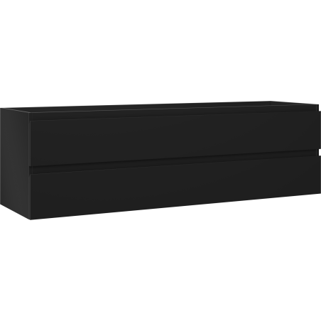 Mexen Orio bathroom cabinet for under-washbasin 160 cm, 2 drawers, black matte - 91A10-16047-2-BFF71