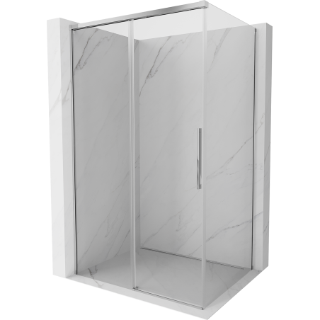 Mexen Rox sliding shower enclosure 95 x 70 cm, transparent, chrome - 8C2-095-070-01-00