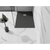 Mexen Stone+ composite rectangular shower tray 140 x 70 cm, anthracite - 44717014