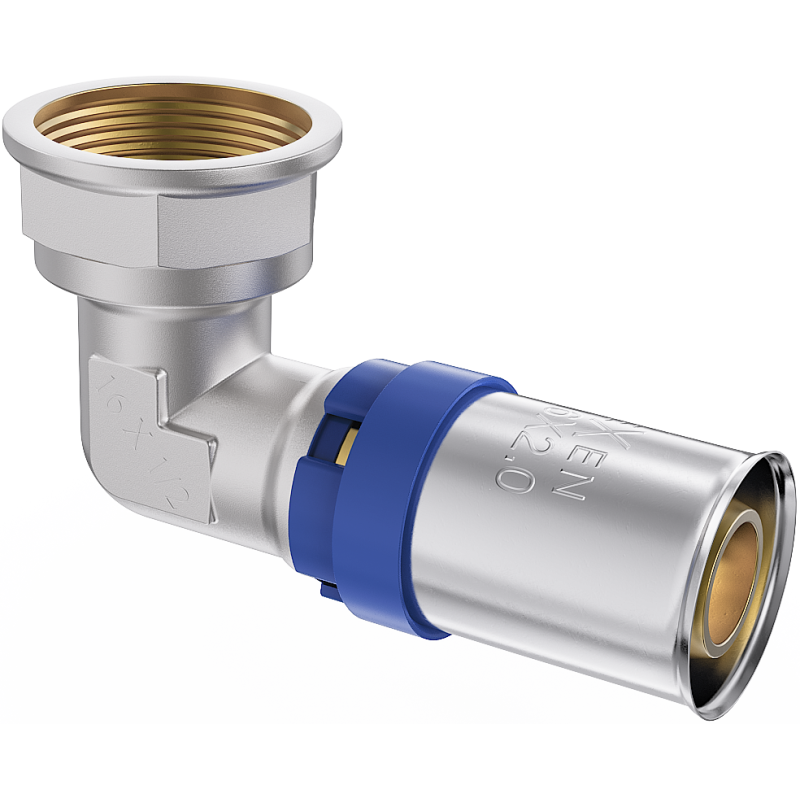 Mexen PEX-P Press Fitting Elbow, Crimped PEX 32 x 1 FT - W97126-3210F-00