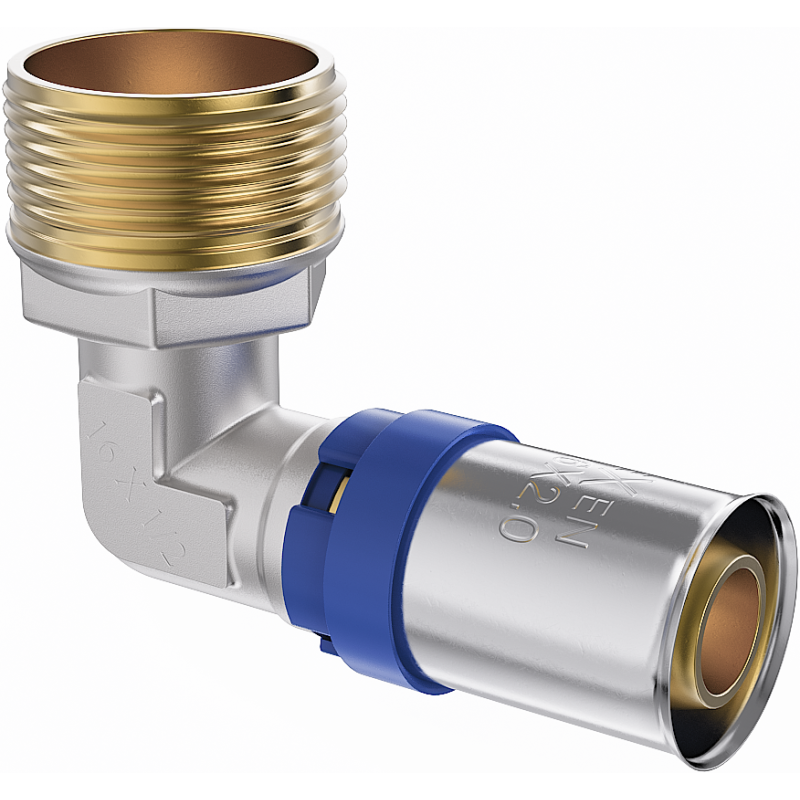Mexen PEX-P compression elbow, press-fitted PEX 16 x 1/2 M - W97127-1612M-00