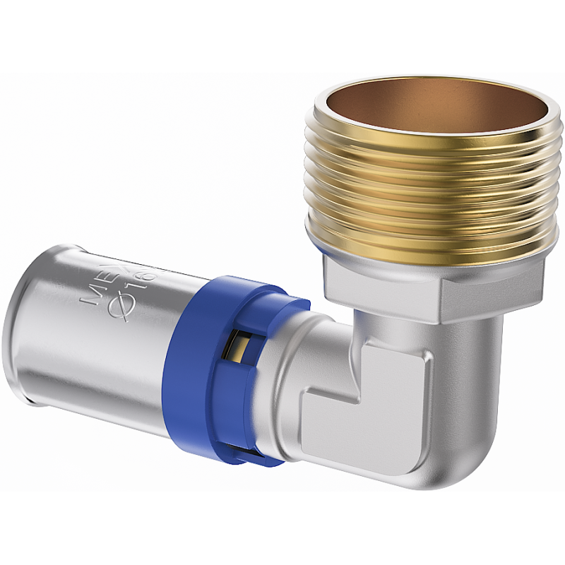 Mexen PEX-P compression elbow, press-fitted PEX 16 x 1/2 M - W97127-1612M-00