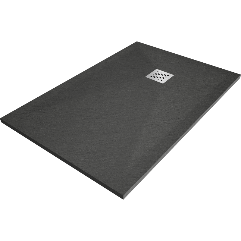 Mexen Stone+ rectangular composite shower tray 140 x 70 cm, Anthracite - 44717014