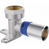 Mexen PEX-P wall-mounted compression elbow with lug, PEX 16 x 1/2 IT press-fitted - W97128-1612F-00