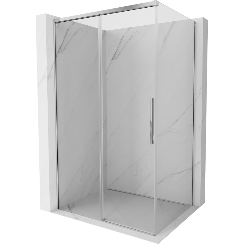 Mexen Rox sliding shower cabin 140 x 75 cm, transparent, chrome - 8C2-140-075-01-00