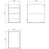 Mexen Orio bathroom cabinet under-sink 30 cm, 1 door, gray matte - 91A11-03047-1-BF62