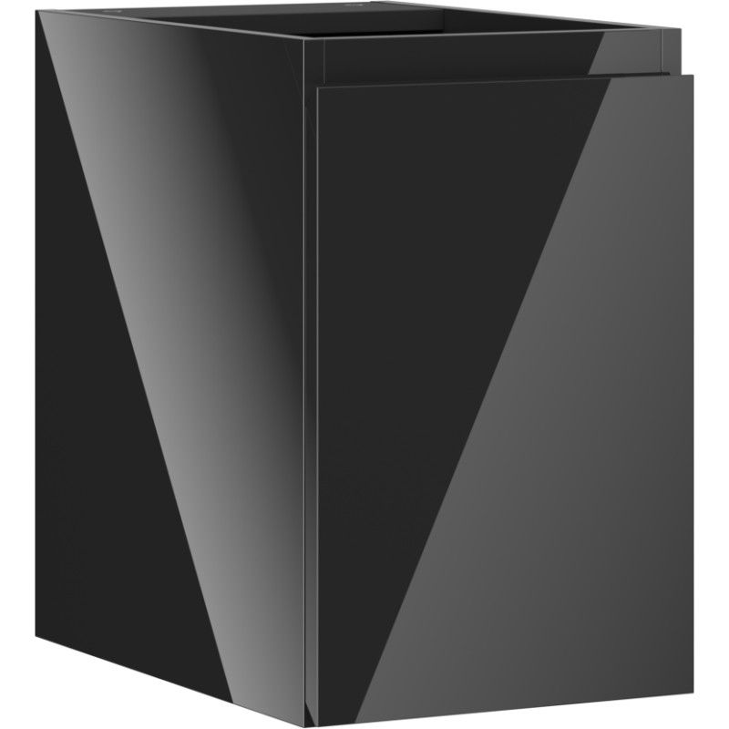 Mexen Orio 30 cm bathroom vanity cabinet, 1 door, glossy black - 91A11-03047-1-BF70