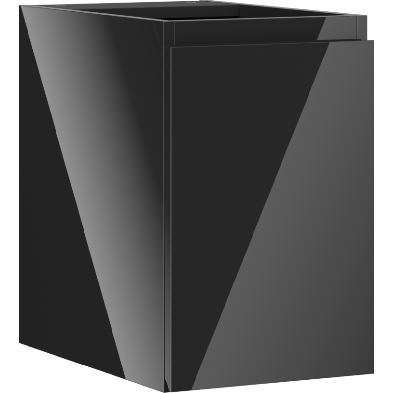 Mexen Orio bathroom cabinet under the sink 30 cm, 1 door, black gloss - 91A11-03047-1-BF70