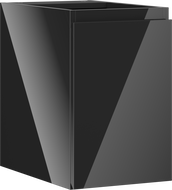Mexen Orio bathroom cabinet under sink 30 cm, 1 door, black gloss - 91A11-03047-1-BF70
