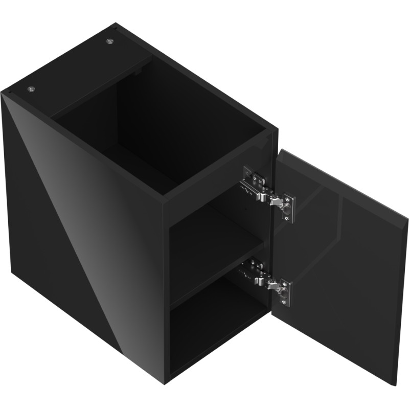 Mexen Orio 30 cm bathroom vanity cabinet, 1 door, glossy black - 91A11-03047-1-BF70