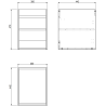 Mexen Orio bathroom cabinet under-sink 35 cm, 1 door, gray matte - 91A11-03547-1-BF62
