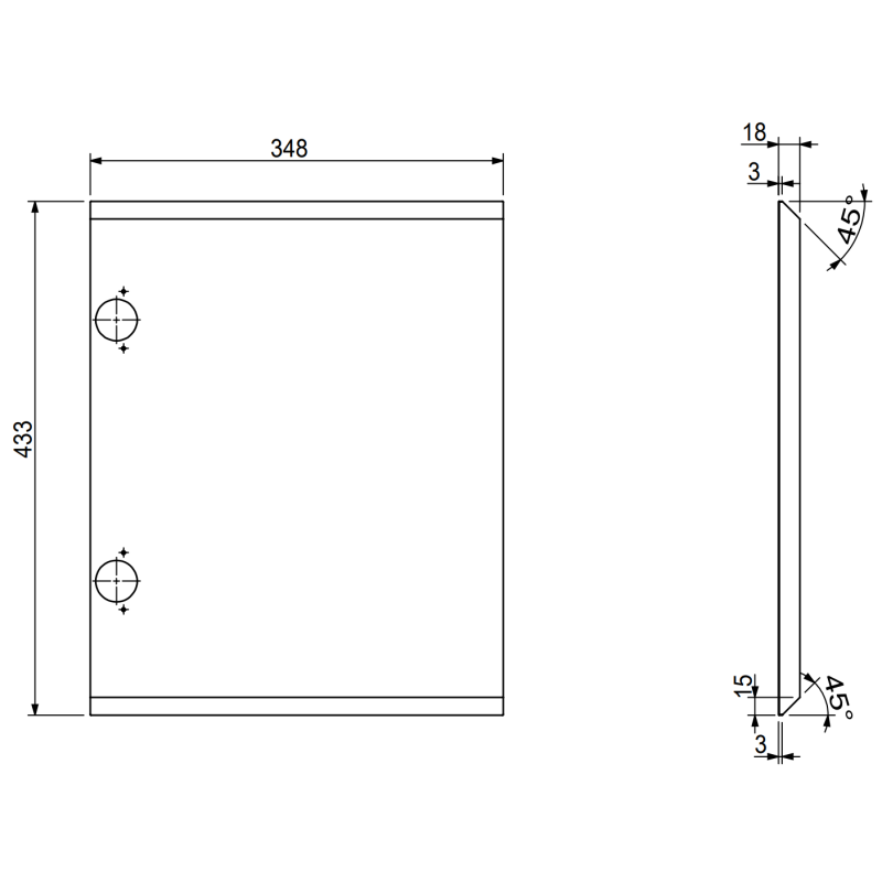 Mexen Orio bathroom cabinet 35 cm, 1 door, matte graphite - 91A11-03547-1-BF66