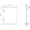 Mexen Orio 35 cm bathroom vanity cabinet, 1 door, matte graphite - 91A11-03547-1-BF66