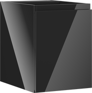 Mexen Orio 35 cm bathroom vanity unit, 1 door, glossy black - 91A11-03547-1-BF70