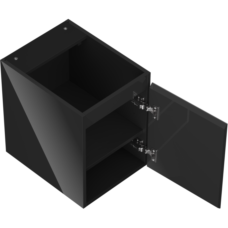 Mexen Orio bathroom cabinet under sink 35 cm, 1 door, black gloss - 91A11-03547-1-BF70