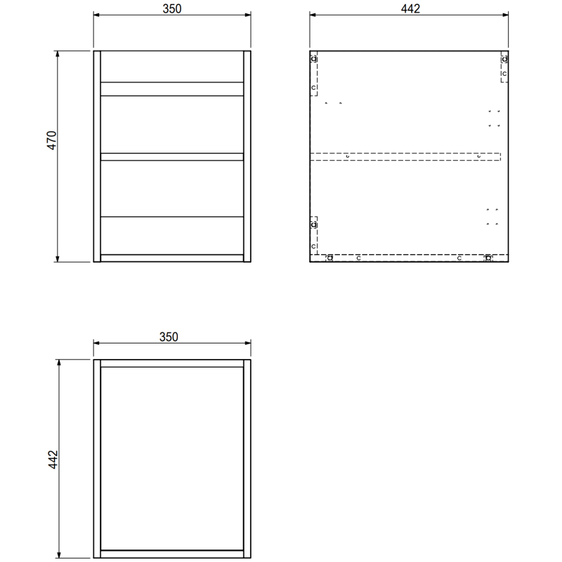 Mexen Orio bathroom cabinet for wash basin 35 cm, 1 door, black matte - 91A11-03547-1-BF71