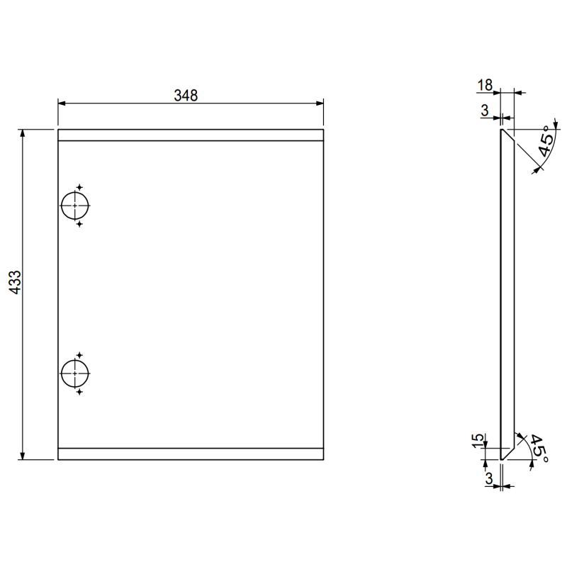 Mexen Orio bathroom cabinet for wash basin 35 cm, 1 door, black matte - 91A11-03547-1-BF71