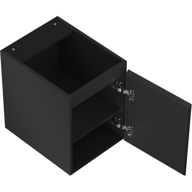 Mexen Orio bathroom cabinet for wash basin 35 cm, 1 door, black matte - 91A11-03547-1-BF71