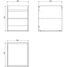 Mexen Orio bathroom cabinet under sink 40 cm, 1 door, white gloss - 91A11-04047-1-BF00