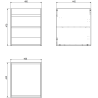 Mexen Orio bathroom cabinet for washbasin 40 cm, 1 door, gray matte - 91A11-04047-1-BF62