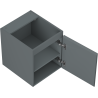 Mexen Orio bathroom cabinet under-sink 40 cm, 1 door, matte graphite - 91A11-04047-1-BF66