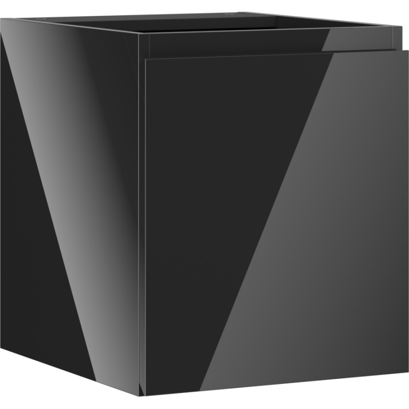 Mexen Orio 40 cm bathroom vanity cabinet, 1 door, high-gloss black - 91A11-04047-1-BF70