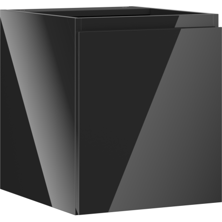 Mexen Orio 40 cm bathroom vanity cabinet, 1 door, high-gloss black - 91A11-04047-1-BF70