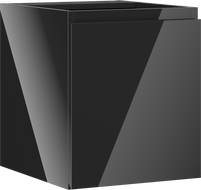 Mexen Orio 40 cm bathroom vanity cabinet, 1 door, high-gloss black - 91A11-04047-1-BF70