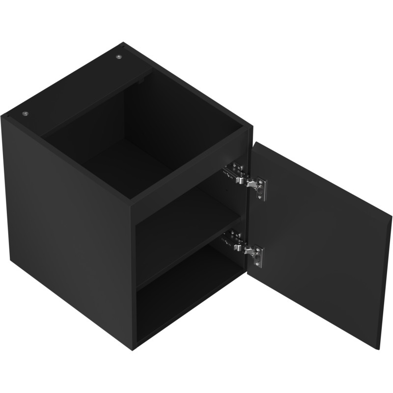Mexen Orio 40 cm bathroom vanity cabinet, 1 door, matte black - 91A11-04047-1-BF71