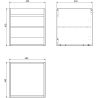 Mexen Orio bathroom cabinet for sink 45 cm, 1 door, matte graphite - 91A11-04547-1-BF66
