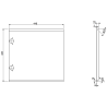 Mexen Orio bathroom cabinet for sink 45 cm, 1 door, matte graphite - 91A11-04547-1-BF66