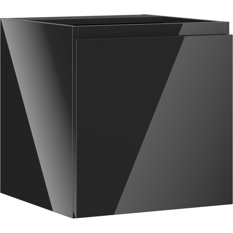 Mexen Orio bathroom cabinet under sink 45 cm, 1 door, black gloss - 91A11-04547-1-BF70