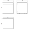 Mexen Orio bathroom cabinet under the sink 45 cm, 1 door, black matte - 91A11-04547-1-BF71