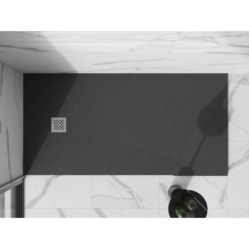 Mexen Stone+ composite rectangular shower tray 180 x 70 cm, anthracite - 44717018