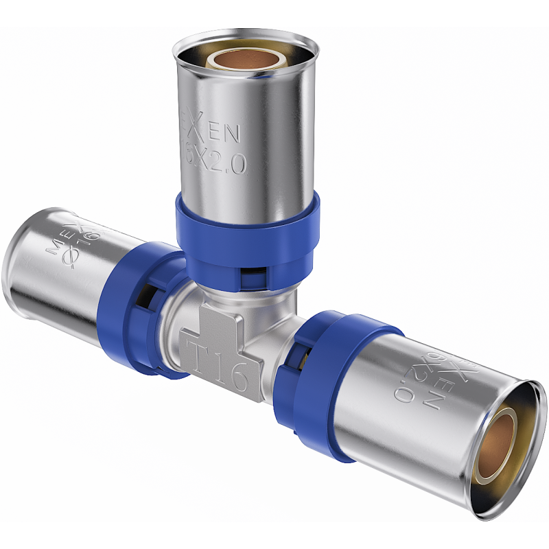 Mexen PEX-P press-fit tee, crimped PEX 32 x 32 x 32 - W97130-323232-00