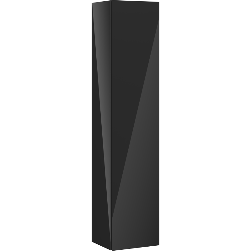 Mexen Orio bathroom column 35 cm, 1 door, black gloss - 91A11-03016-1-BF70