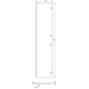 Mexen Orio bathroom column 35 cm, 1 door, matte black - 91A11-03016-1-BF71