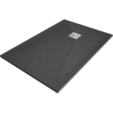 Mexen Stone+ rectangular composite shower tray 90 x 80 cm, Anthracite - 44718090