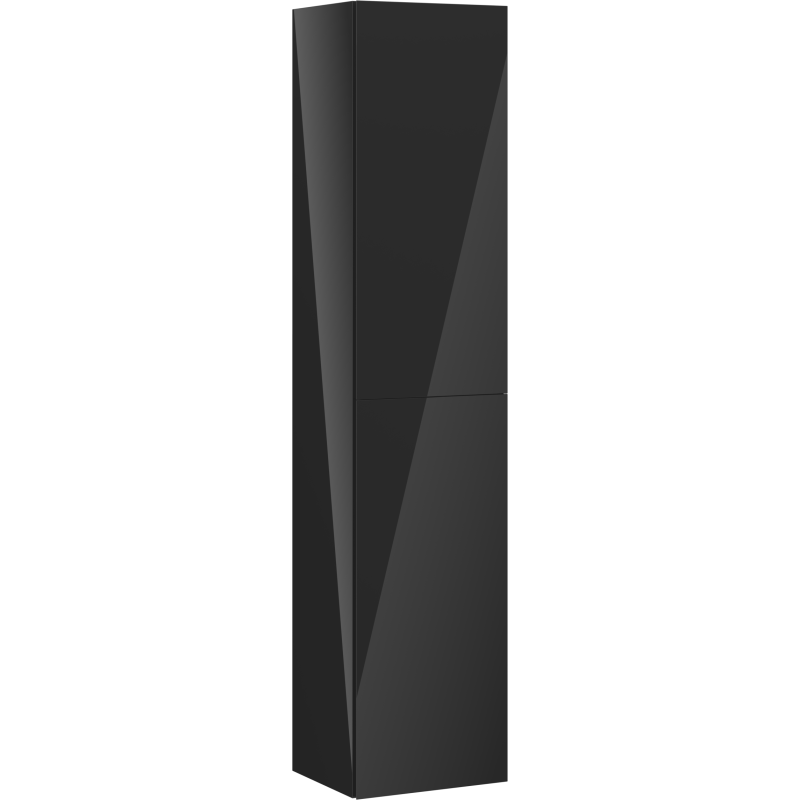 Mexen Orio bathroom column 35 cm, 2 doors, black gloss - 91A11-03016-2-BF70