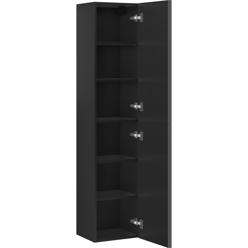 Mexen Orio bathroom column 35 cm, 2 doors, black matt - 91A11-03016-2-BF71