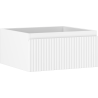 Mexen Rivel bathroom cabinet under-sink 50 cm, 1 drawer, grooved, matte white- 91A20-05023-1-BF01