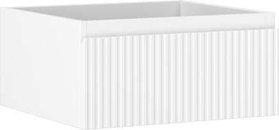 Mexen Rivel bathroom cabinet under-sink 50 cm, 1 drawer, grooved, matte white- 91A20-05023-1-BF01