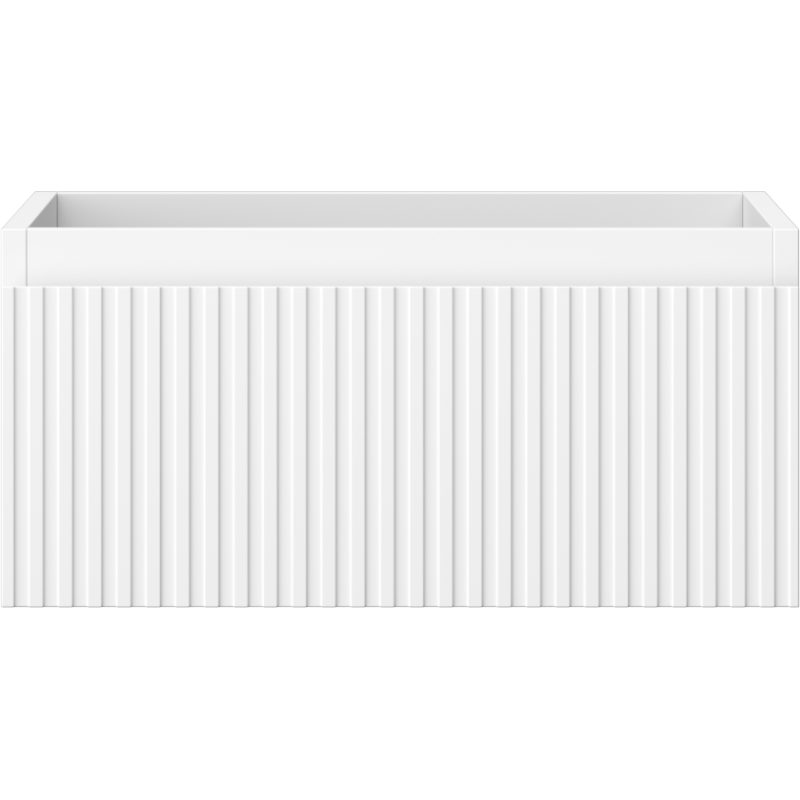 Mexen Rivel bathroom cabinet under-sink 50 cm, 1 drawer, grooved, matte white- 91A20-05023-1-BF01