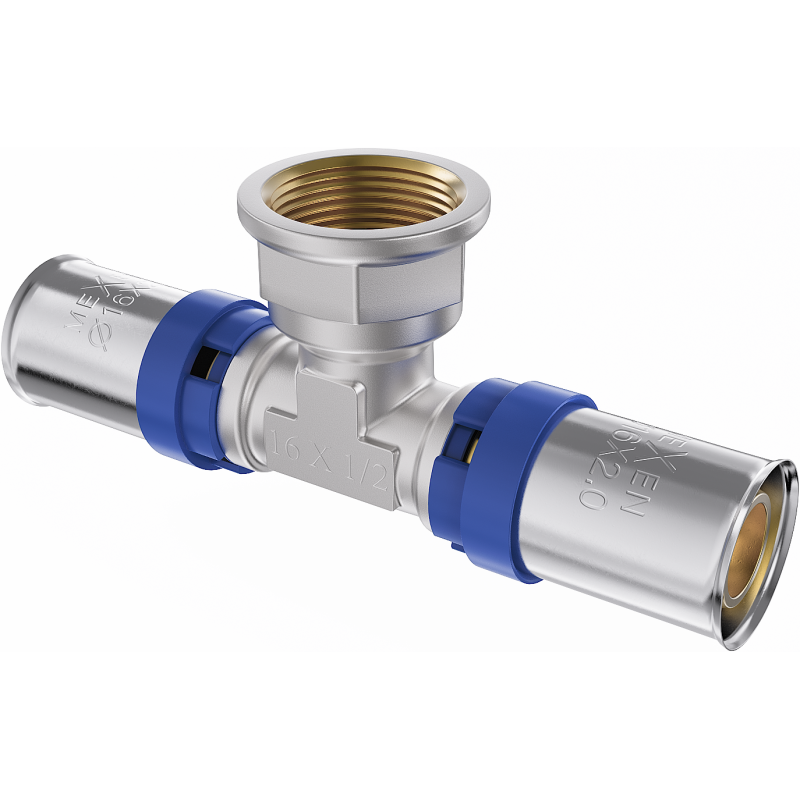 Mexen PEX-P press-fit tee, crimp PEX 25 x 1 FW x 25 - W97132-2510F25-00