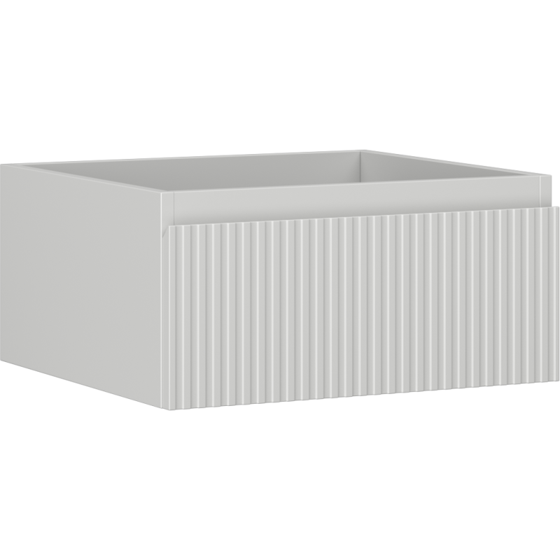 Mexen Rivel bathroom cabinet under sink 50 cm, 1 drawer, grooved, grey matte - 91A20-05023-1-BF62