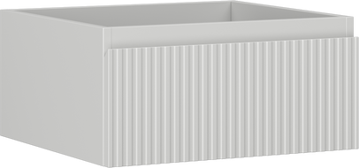 Mexen Rivel bathroom cabinet under sink 50 cm, 1 drawer, grooved, grey matte - 91A20-05023-1-BF62